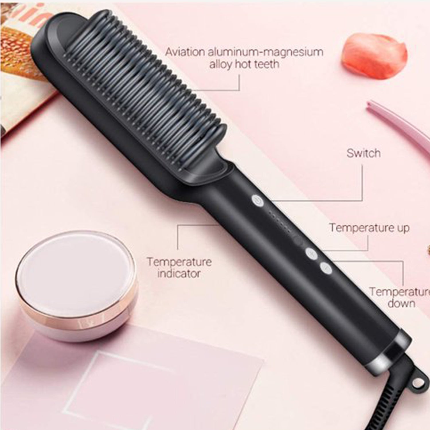 6168 Hqt-909B Hair Straightener Used While Massaging Hair Scalps And Head. DeoDap 6168 Hqt-909B Hair Straightener Used While Massaging Hair Scalps And Head. DeoDap